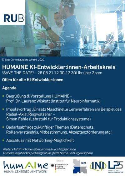 !SAVE THE DATE! –KI-Entwickler:innen-Arbeitskreis am 26.08.21 1 Flyer KI EntwicklerInnen AK